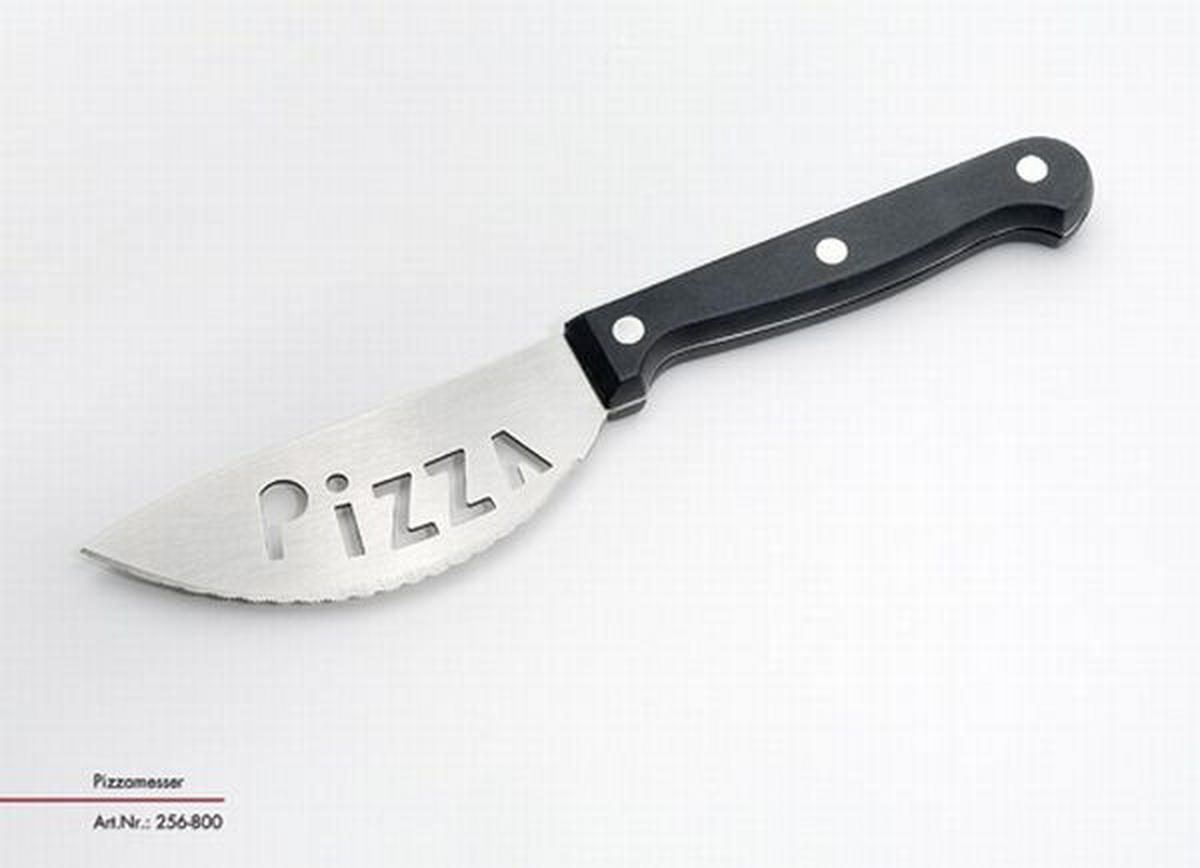 NOŽ ZA PIZZU          10 cm     - boje oplemenjenog čelika/crna, Konvencionalno, metal/plastika (10cm) - Justinus