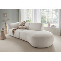 ECKSOFA in Mikrofaser Beige  - Beige/Schwarz, Modern, Kunststoff/Textil (238/107cm) - Livetastic