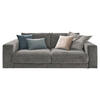 2-SITZER-SOFA Cord Dunkelgrau  - Dunkelgrau/Schwarz, Design, Kunststoff/Textil (230/85/127cm) - Hom`in
