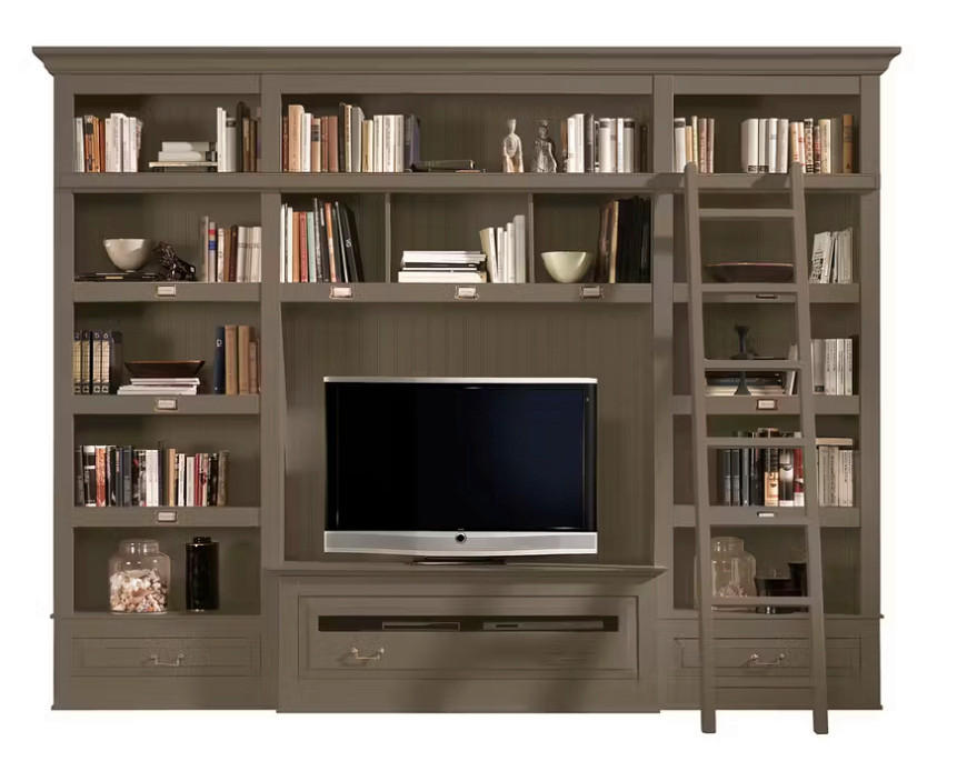 WOHNWAND UrbanClass 3-teilig in Grau 311/238,5/52-46,5 cm - Bronzefarben/Grau, LIFESTYLE, Holz/Metall (311/238,5/52-46,5cm) - Livetastic