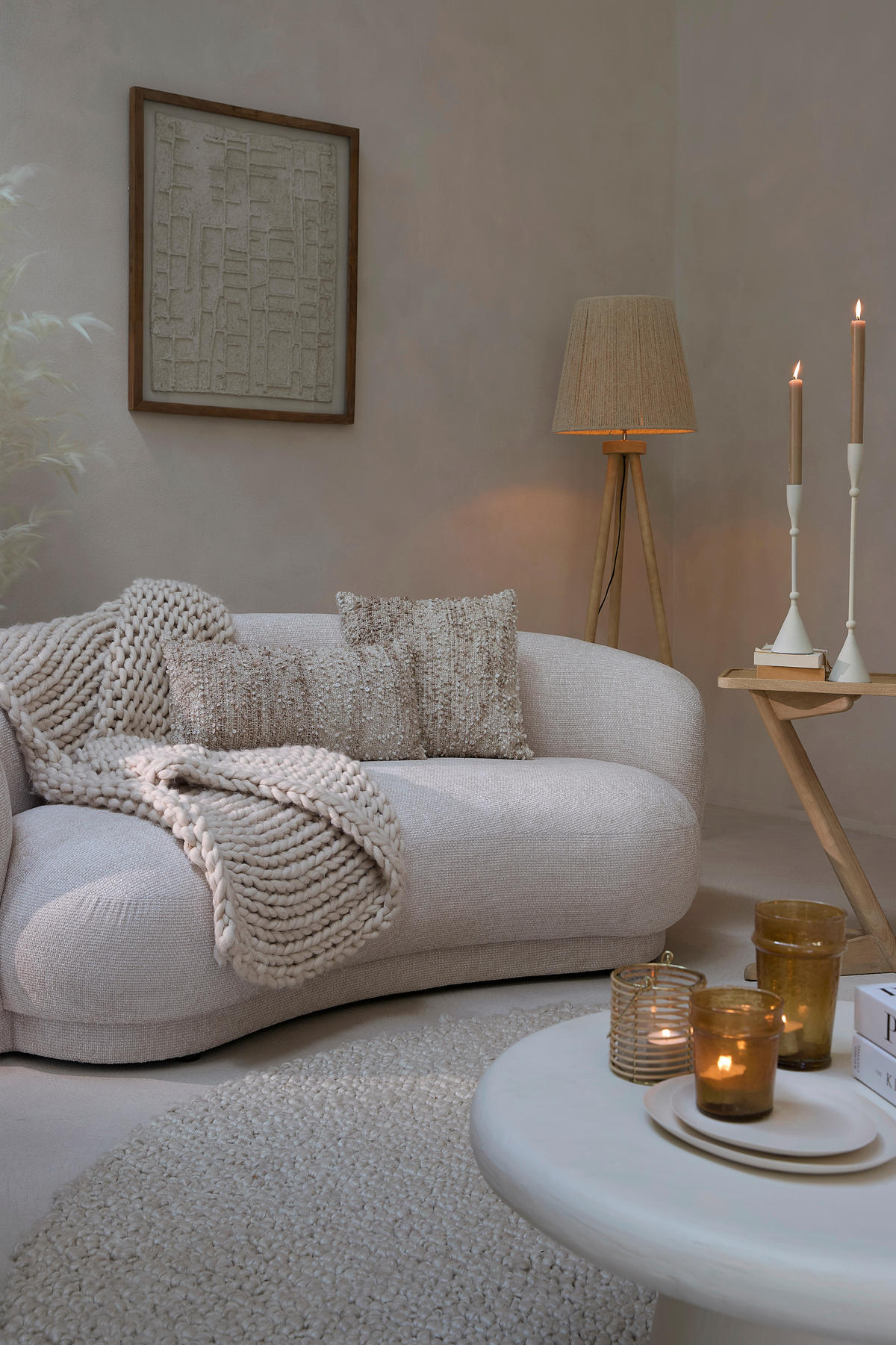 ZIERKISSEN MEZOKI 60/30 cm  - Hellbraun, LIFESTYLE, Textil (60/30cm) - Light & Living