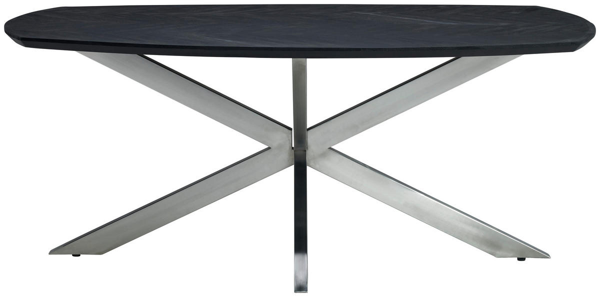 Masă din lemn, metal, 180/100/76 cm,   - culoare natur/negru, Modern, lemn/metal (180/100/76cm) - MID.YOU