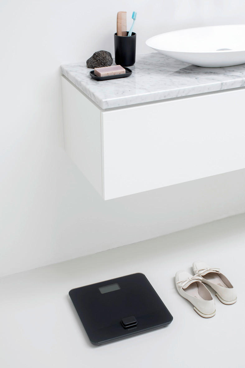 TELESNA VAGA crna - crna, Osnovno, staklo/metal (30/4.3/30cm) - Brabantia