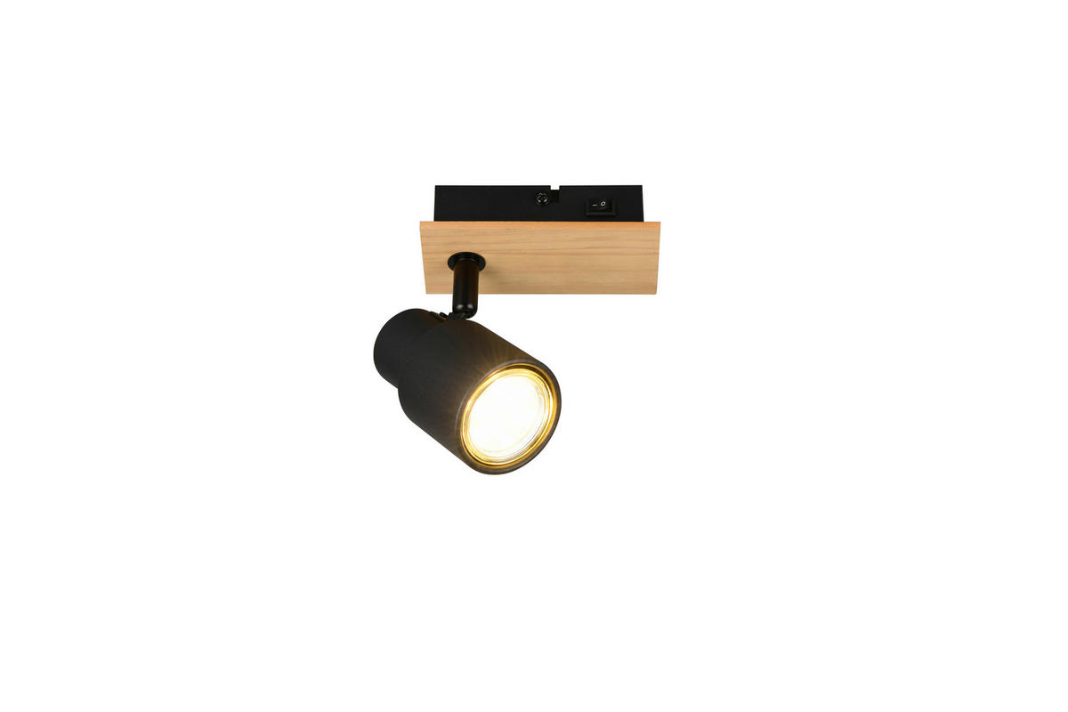 STRAHLER - Schwarz/Kieferfarben, Natur, Holz/Metall (14/15/6cm)