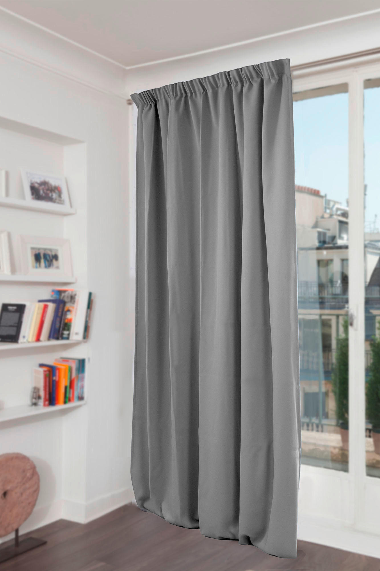 VERDUNKELUNGSVORHANG  black-out (lichtundurchlässig)  135/250 cm   - Grau, Basics, Textil (135/250cm)