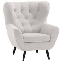 SESSEL in Webstoff Beige  - Anthrazit/Beige, Design, Holz/Textil (87/101/95cm) - Stylife