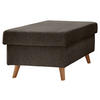 HOCKER in Textil Braun  - Naturfarben/Braun, KONVENTIONELL, Holz/Textil (61/43/61cm) - P & B