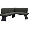 ECKBANK 185/150 cm Webstoff Anthrazit   - Anthrazit/Schwarz, KONVENTIONELL, Textil (185/150cm)