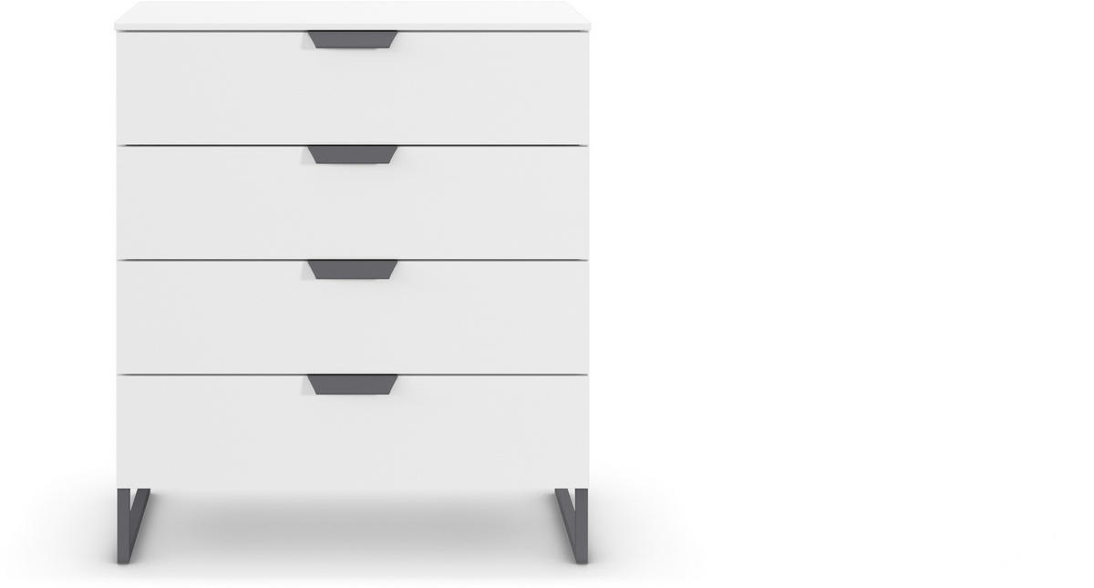 KOMMODE  in 80/92/42 cm  - Dunkelgrau/Weiß, Design, Holzwerkstoff/Metall (80/92/42cm) - Carryhome