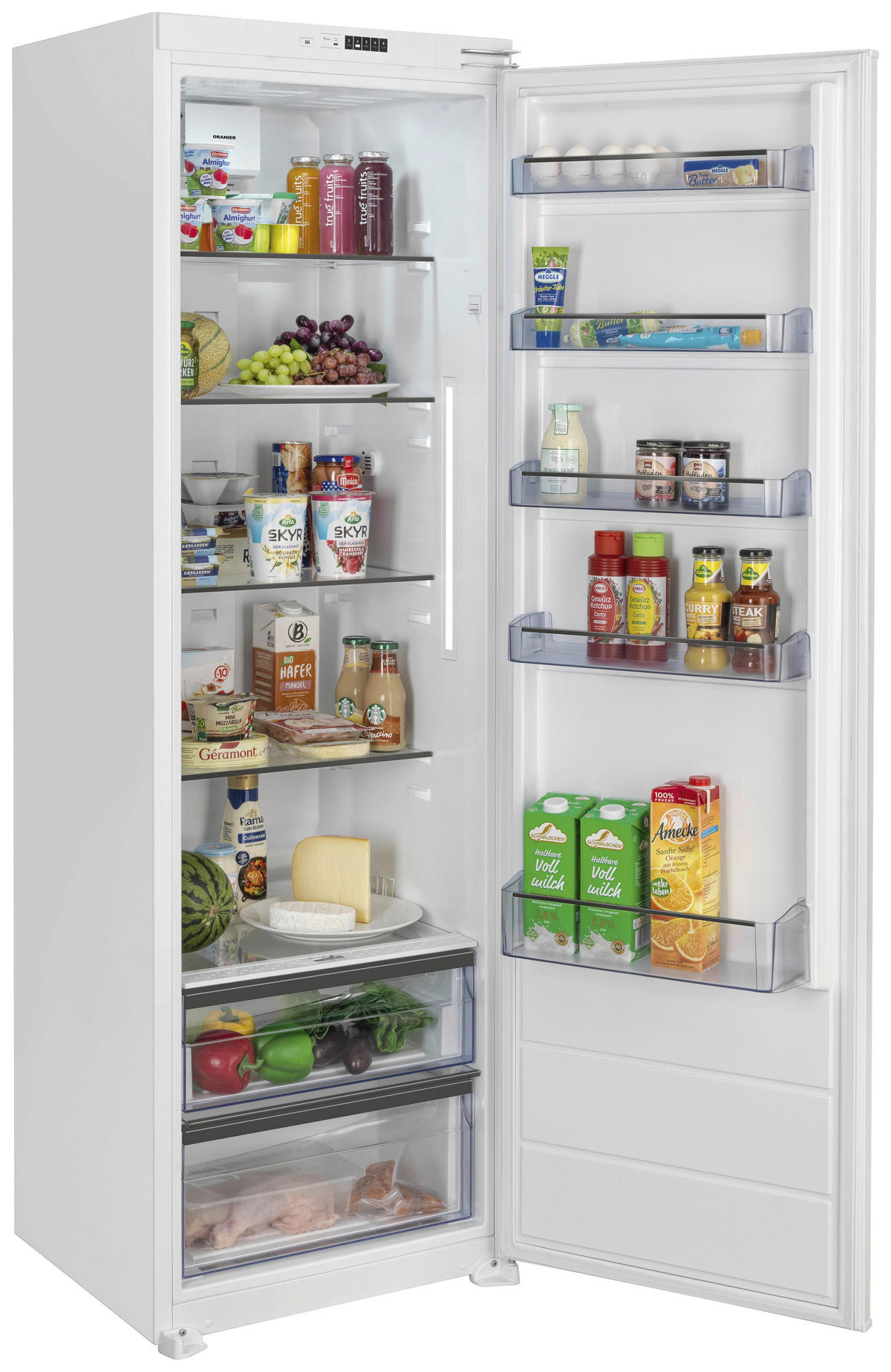 KÜHLSCHRANK 54,0/177,0/54,5 cm EKS278  - Weiß, Basics, Glas/Kunststoff (54,0/177,0/54,5cm) - Oranier