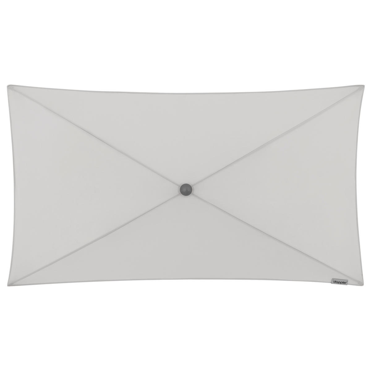 SONNENSCHIRM 225x120 cm Hellgrau  - Silberfarben/Hellgrau, KONVENTIONELL, Textil/Metall (225/120cm) - Doppler