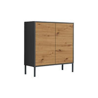 KOMMODE Mailand Typ 4 + MF  in 79/86/33 cm  - Anthrazit/Eiche Artisan, MODERN, Holzwerkstoff/Metall (79/86/33cm) - MID.YOU