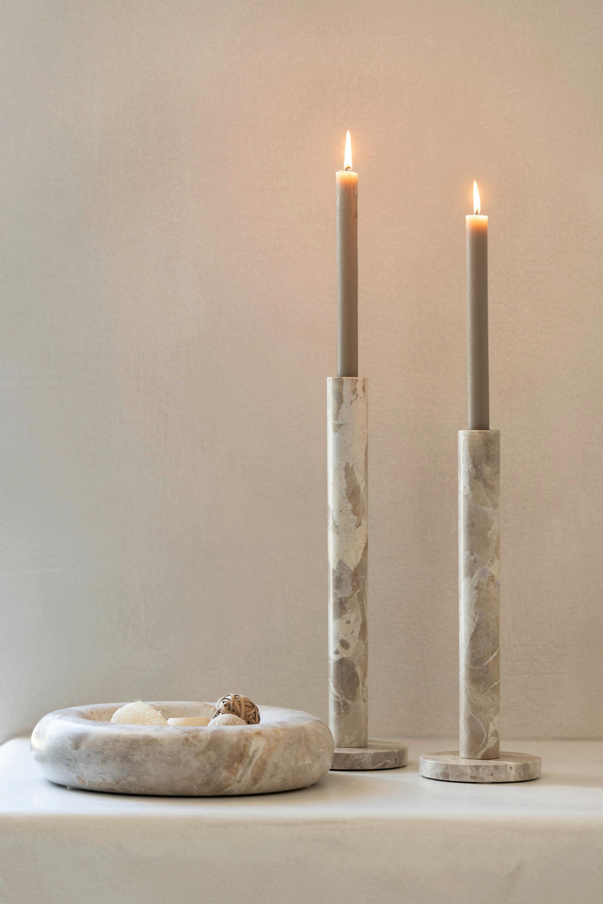 DEKOSCHALE - Beige, Basics, Stein (25/25/6cm) - Ambia Home