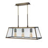 HÄNGLAMPA Voyager 65/100/20 cm  - mässingsfärgad, Modern, metall/glas (65/100/20cm)