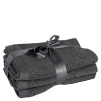 FROTTIERSET TIAGO Anthrazit 3-teilig  - Anthrazit, Basics, Textil (30/30/10cm) - Zoeppritz