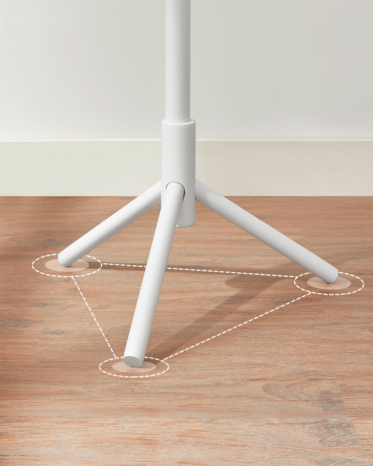 KLEIDERSTÄNDER in Weiß 47/175/47 cm   - Weiß, Trend, Holzwerkstoff (47/175/47cm) - Boxxx