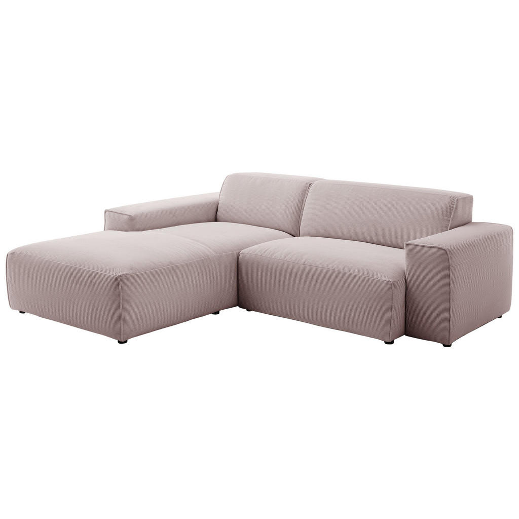 Thumbnail - Pure Home Lifestyle Ecksofa, Altrosa, Textil, 3-Sitzer, Ottomane links, L-Form, 230x189 cm, Goldenes M, Oeko-Tex® Standa...