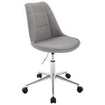 JUGENDDREHSTUHL  in Webstoff Chromfarben, Hellgrau  - Chromfarben/Hellgrau, KONVENTIONELL, Kunststoff/Textil (49/96/56cm) - Carryhome