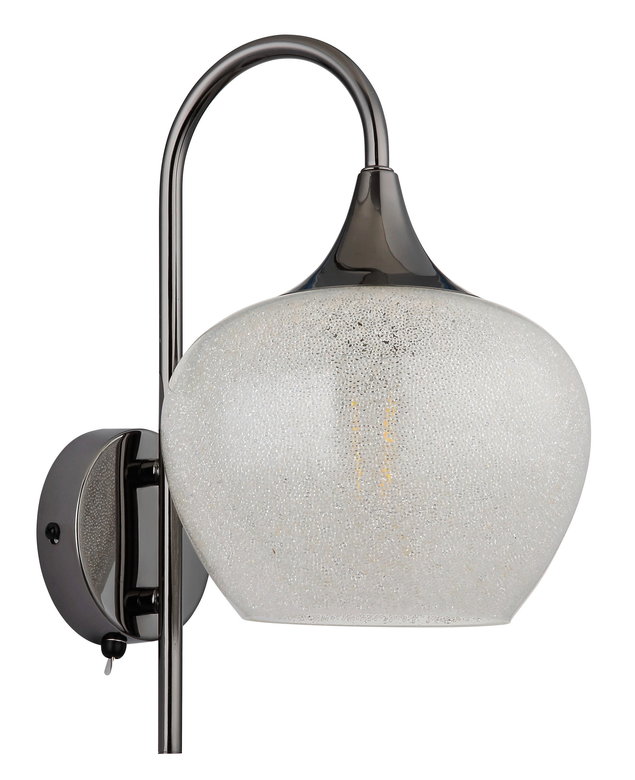VÄGGLAMPA 18/32 cm   - klar/svart, Klassisk, metall (18/32cm) - Globo
