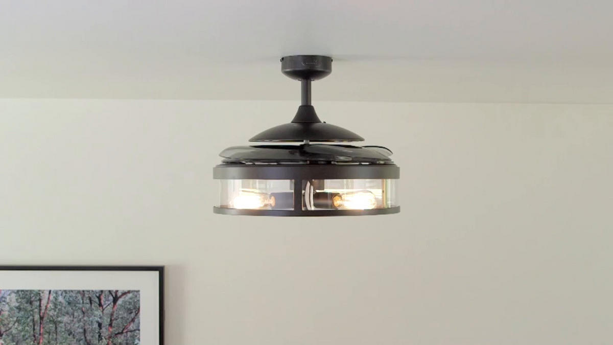 DECKENVENTILATOR  122/41 cm    - Chromfarben/Transparent, Basics, Kunststoff/Metall (122/41cm) - P & B
