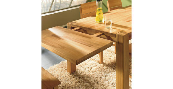 ESSTISCH Buchefarben rechteckig   - Buchefarben, KONVENTIONELL, Holz (160-240/90/76cm) - Linea Natura