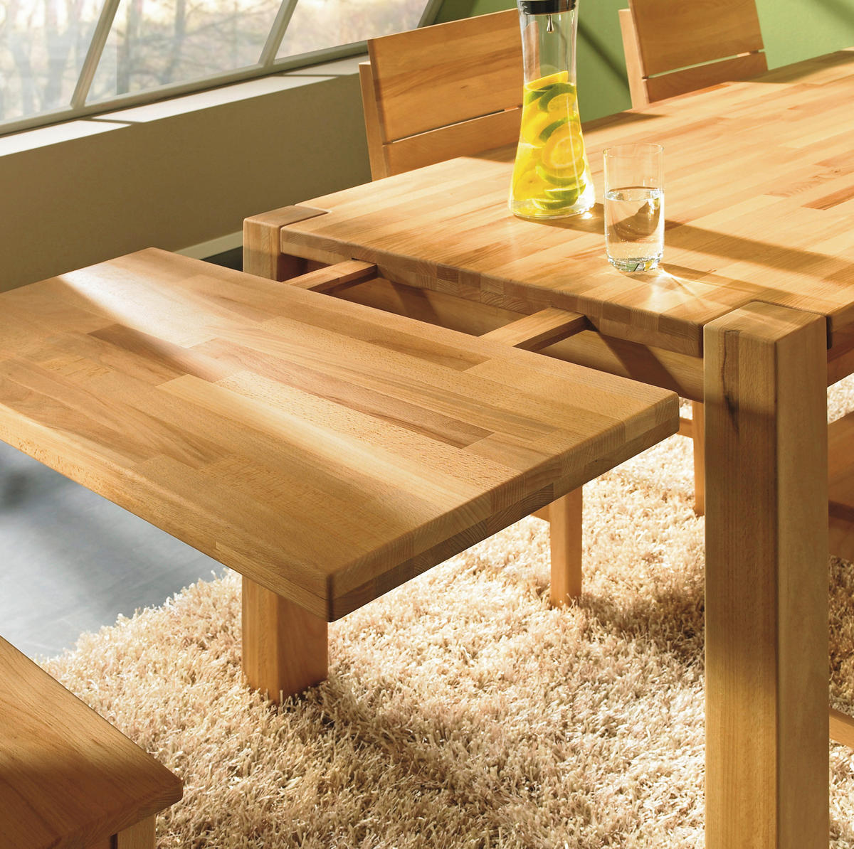 ESSTISCH Kernbuche massiv rechteckig Buchefarben  - Buchefarben, KONVENTIONELL, Holz (160-240/90/76cm) - Linea Natura