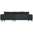 ECKSOFA  in Chenille Dunkelgrau  279/222 cm  - Dunkelgrau/Schwarz, KONVENTIONELL, Kunststoff/Textil (279/222cm) - Hom`in