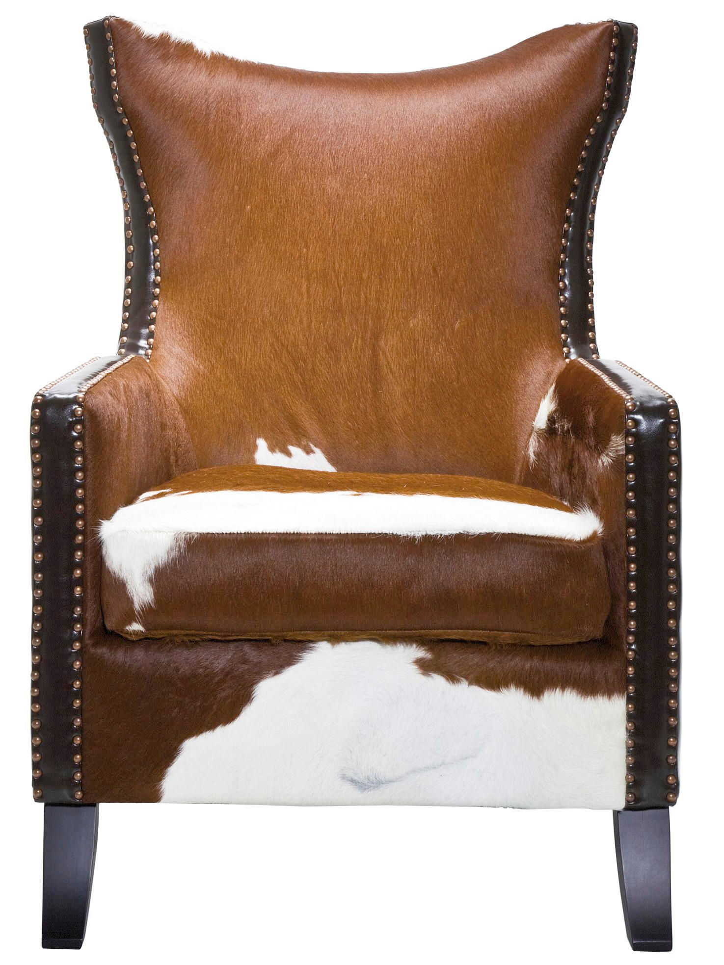 Sessel in Textil Braun, Schwarz, Weiß