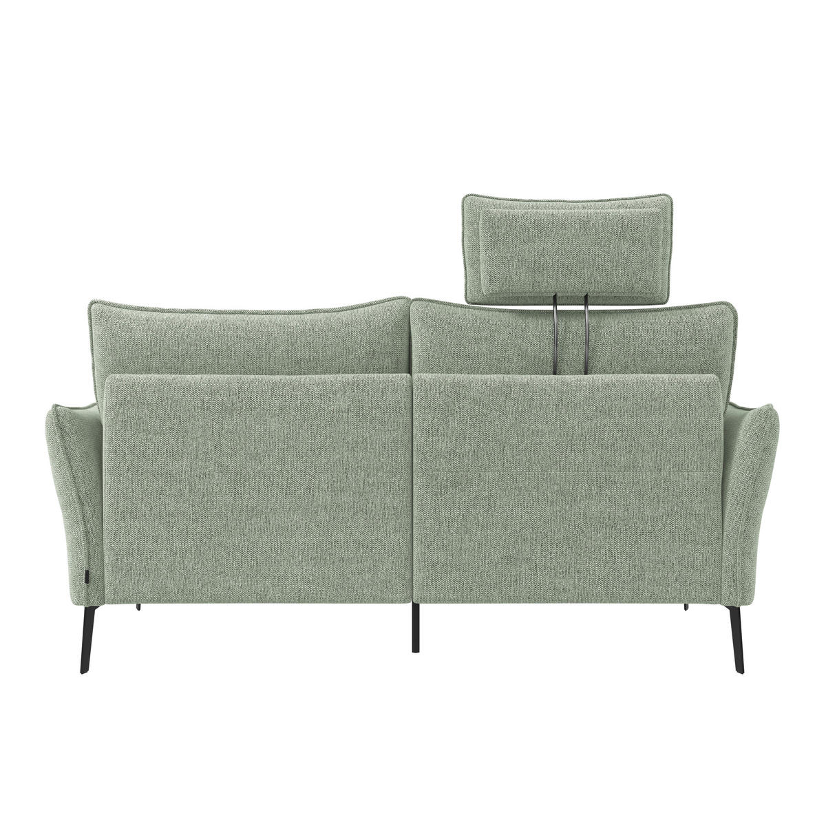 3-SITZER-SOFA Chenille Greige  - Greige/Schwarz, Konventionell, Textil/Metall (184/90/92cm) - Elegando