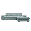 ECKSOFA Blau Chenille  - Chromfarben/Blau, MODERN, Textil/Metall (314/184cm) - Livetastic