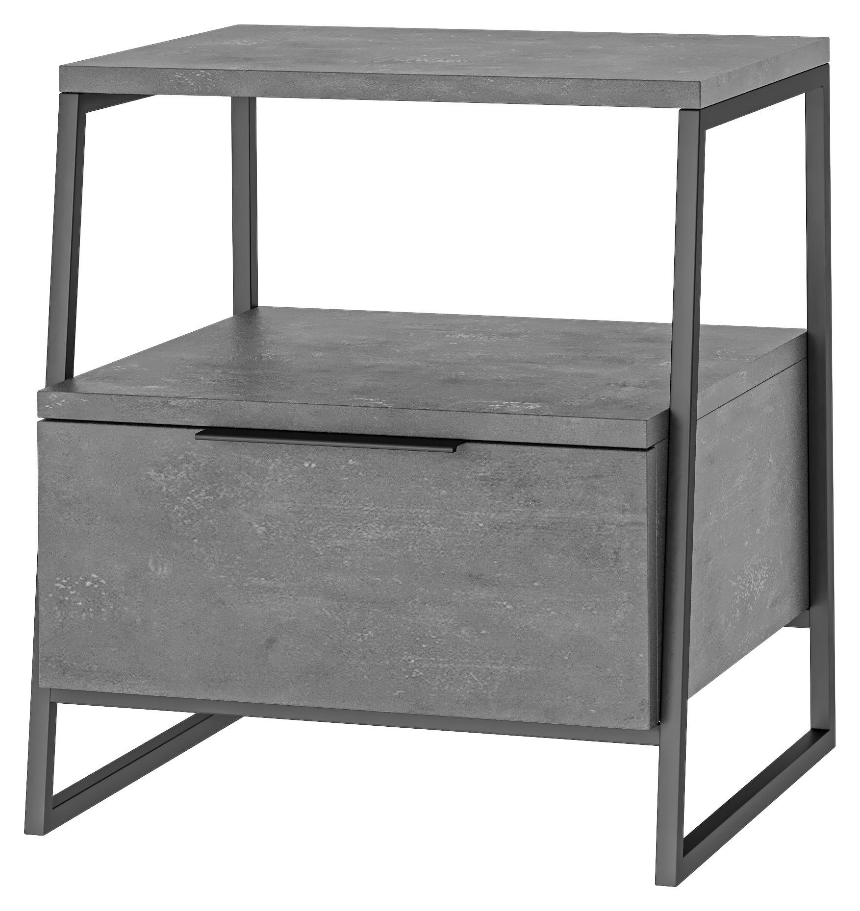 BEISTELLTISCH in Holzwerkstoff 45/40/50 cm  - Schwarz/Grau, Design, Holzwerkstoff (45/40/50cm) - Livetastic