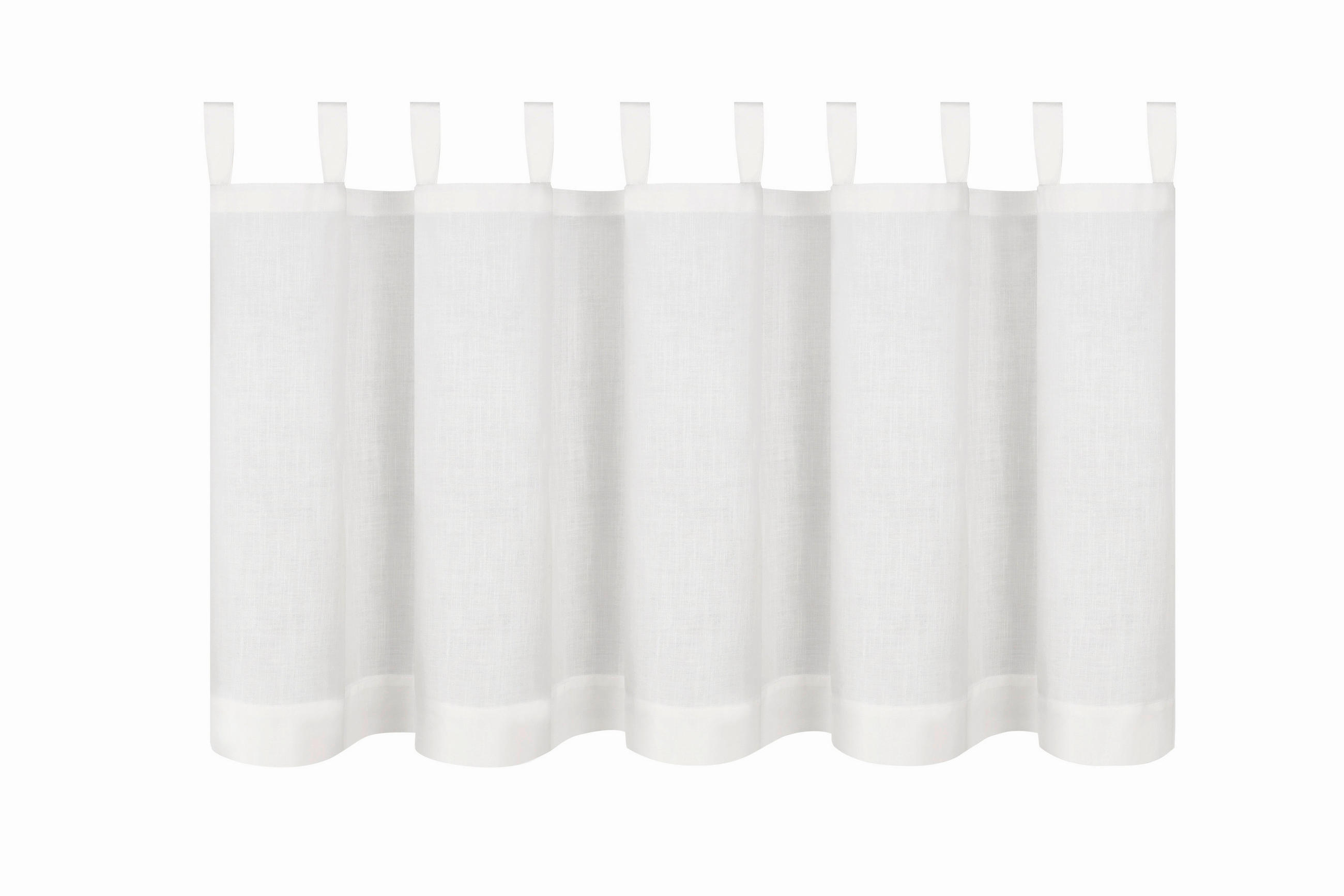 KURZGARDINE   150/50 cm   - Weiß, Basics, Textil (150/50cm)