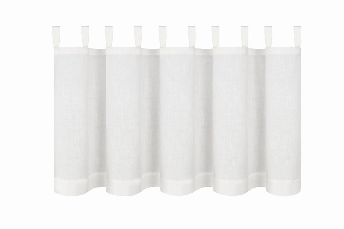 KURZGARDINE   150/50 cm   - Weiß, Basics, Textil (150/50cm)