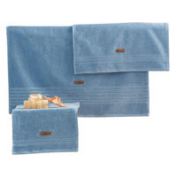 FROTTIERSET Pastellblau 3-teilig  - Pastellblau, Basics, Textil (75/150cm)