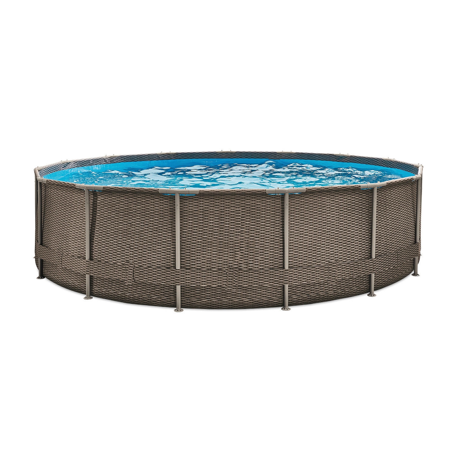 POOL PGP2Q01542D 457/106 cm  - Braun, KONVENTIONELL, Kunststoff (457/106cm) - Ambia Garden
