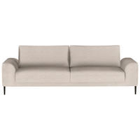 SCHLAFSOFA in Cord Sandfarben  - Sandfarben/Schwarz, Design, Textil/Metall (250/89/105cm) - Welnova