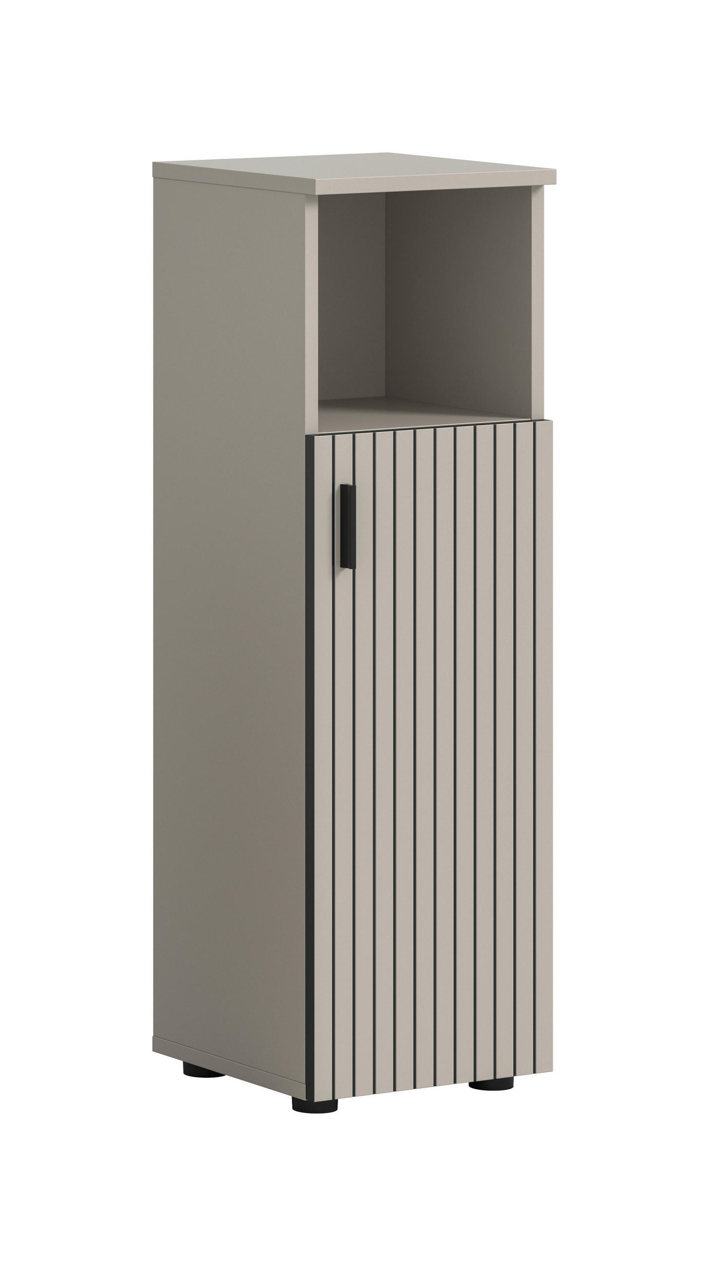 MIDISKÅP  - svart/kashmir, Trend, trämaterial/plast (30/95/30cm) - MID.YOU