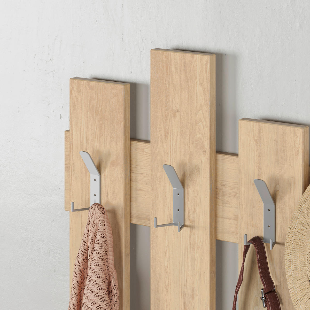 WANDGARDEROBE 64/81/4 cm  - Eichefarben, Design, Holzwerkstoff (64/81/4cm) - Livetastic