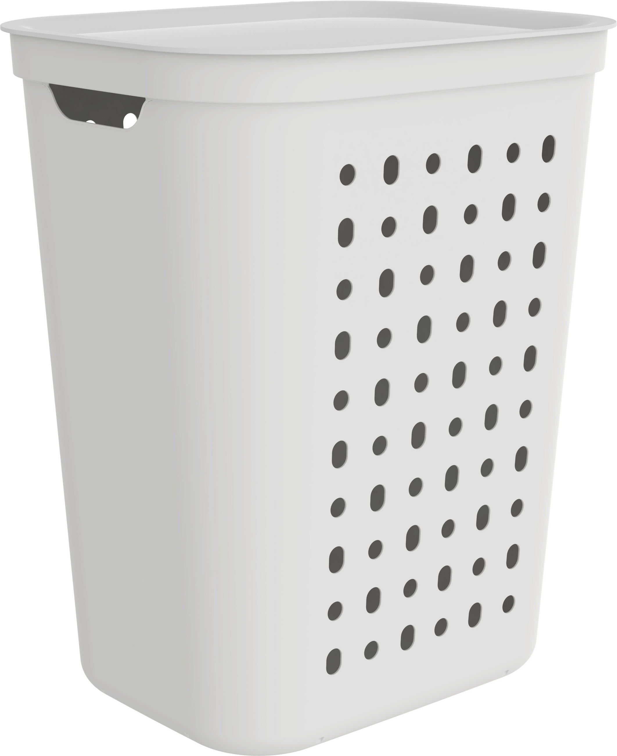 WÄSCHESAMMLER - Weiß, KONVENTIONELL, Kunststoff (35,5/53,3/43,2cm) - Rotho