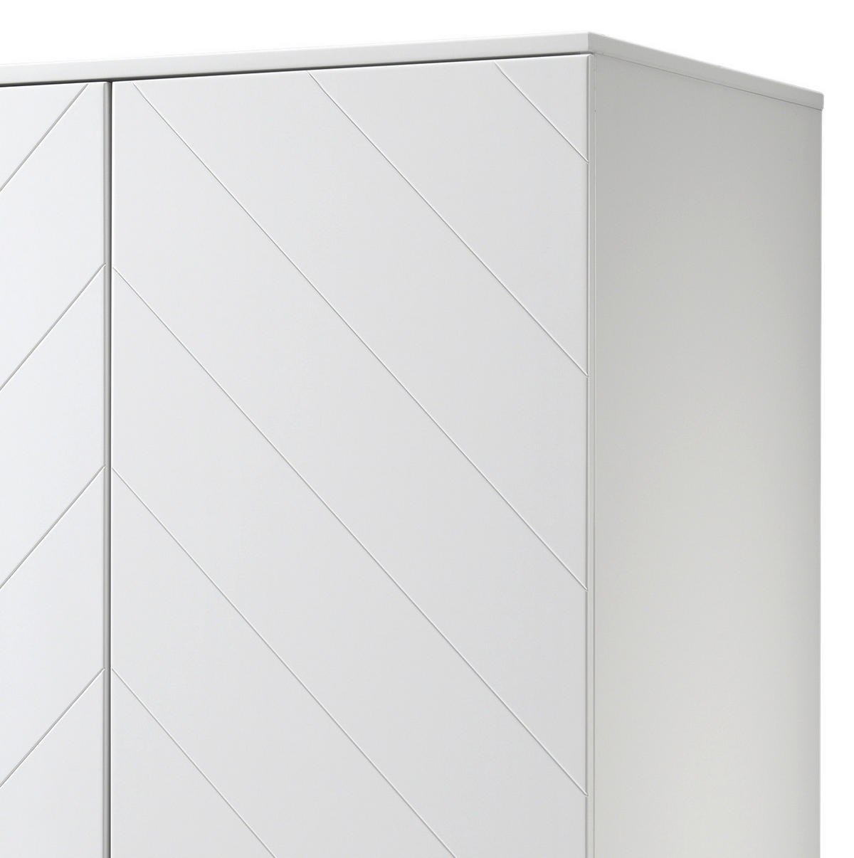 DREHTÜRENSCHRANK 2-türig Weiß  - Goldfarben/Weiß, MODERN, Holzwerkstoff/Kunststoff (100/200/59cm) - MID.YOU