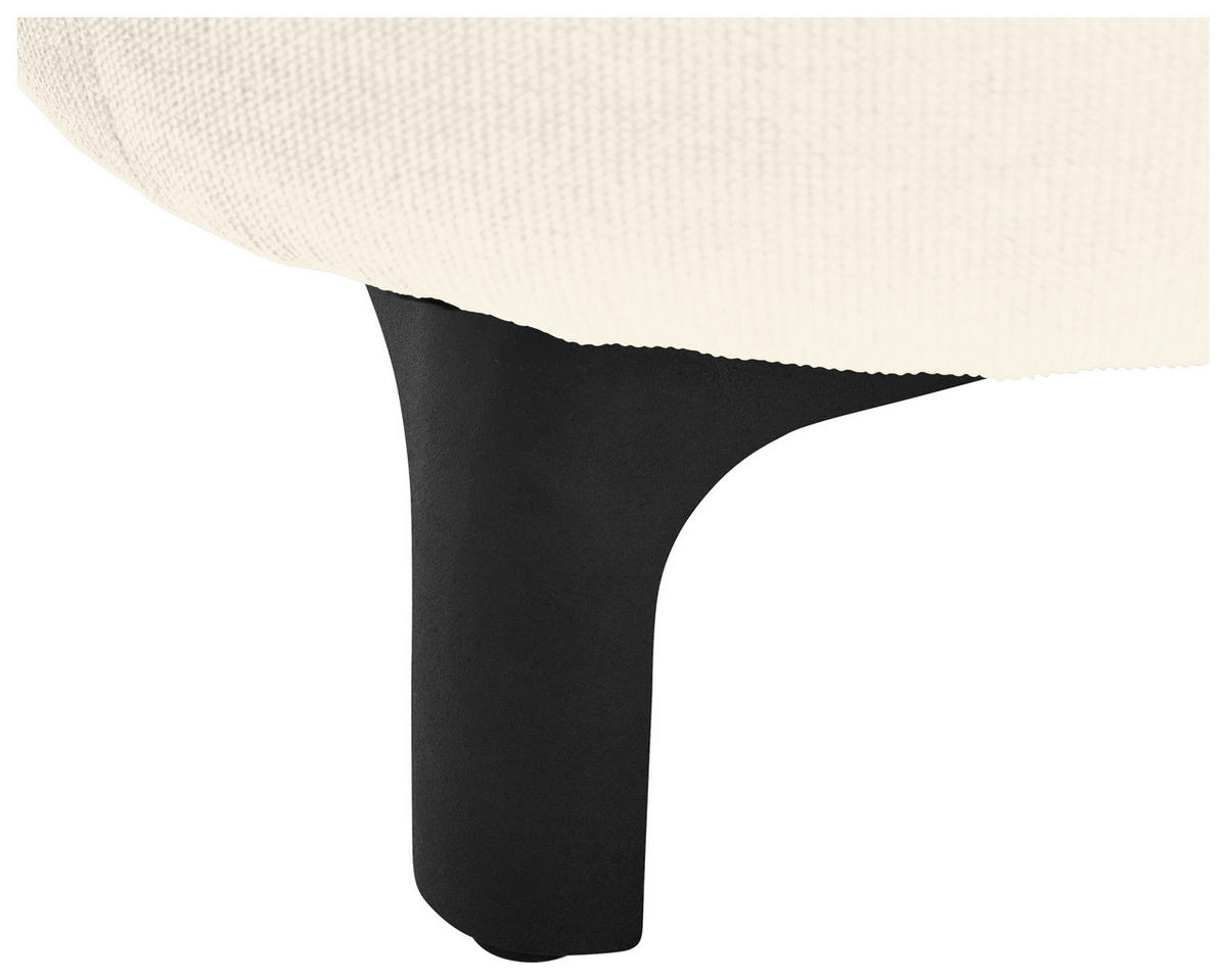 2-SITZER-SOFA in Cord, Velours Creme  - Creme/Schwarz, KONVENTIONELL, Textil/Metall (175/84/99cm) - Carryhome