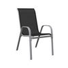 GARTENSESSEL-SET Metall, Textil Schwarz, Silberfarben  - Silberfarben/Schwarz, MODERN, Textil/Metall (54/94/73cm) - Ambia Garden