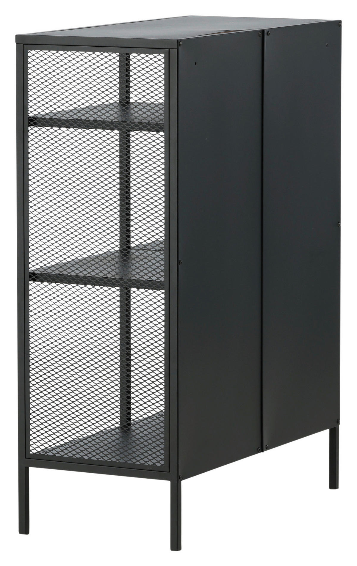 BÜCHERWAND Schwarz  - Schwarz, Design, Metall (80/110/40cm) - Livetastic