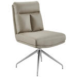 STUHL - Taupe/Edelstahlfarben, Design, Textil/Metall (51,5/89,5/65cm) - Novel