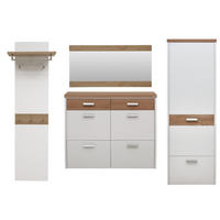 GARDEROBE 4-teilig  in 270/200/32 cm  - Weiss/Eichefarben, Design, Holz/Holzwerkstoff (270/200/32cm) - Dieter Knoll