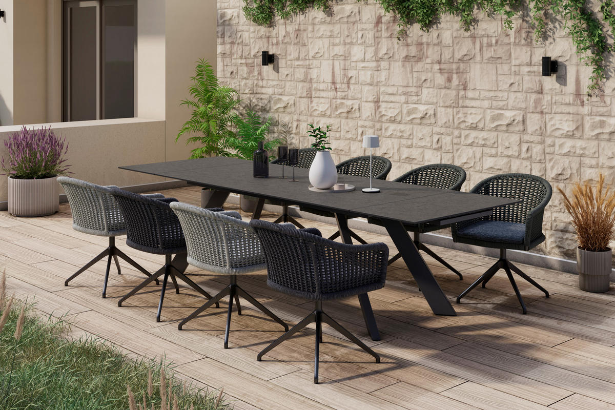 KERTI SZÉK fém, textil antracit  - antracit, Basics, textil/fém (56/78,5/62,5cm) - Amatio