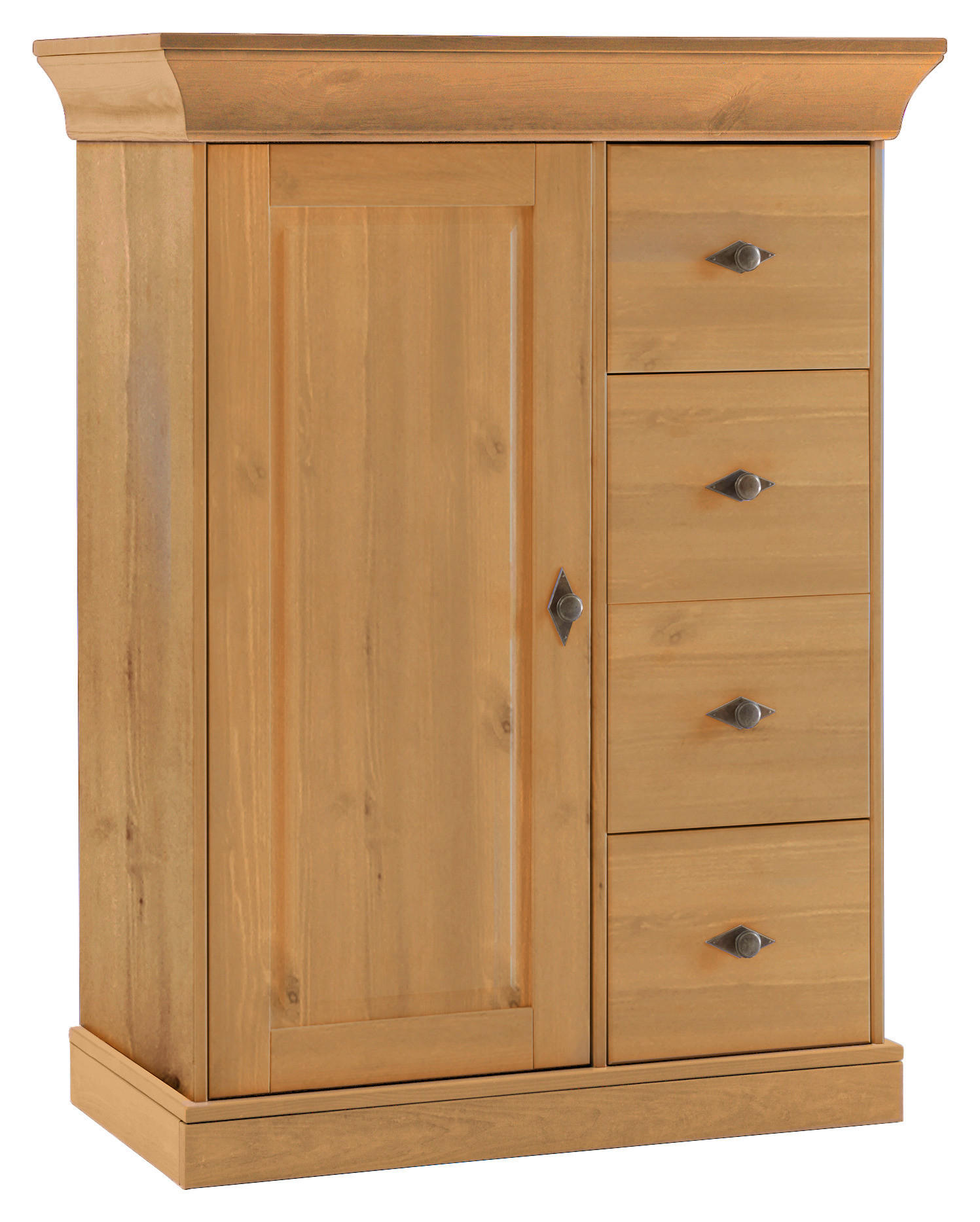 KOMMODE  in 88/117/45 cm  - Laugenfarbig/Kupferfarben, ROMANTIK / LANDHAUS, Holz/Metall (88/117/45cm) - Boxxx