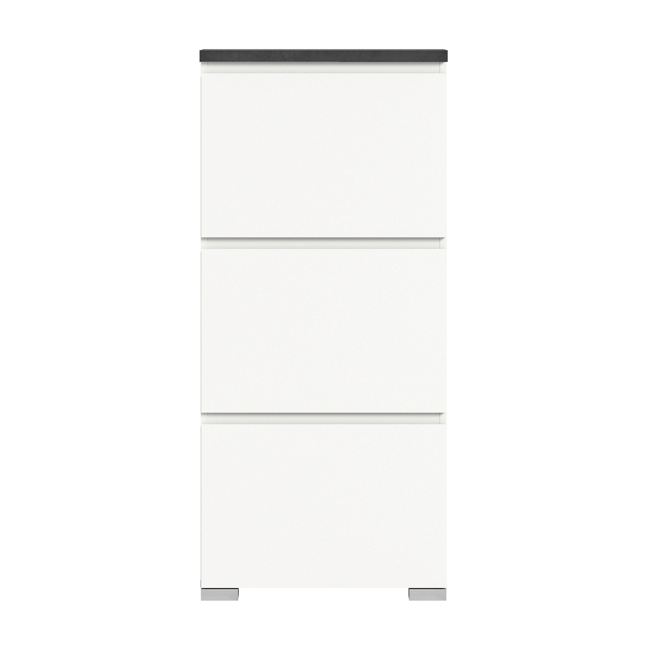 SCHUHKIPPER - Silberfarben/Weiß, MODERN (60/133/18cm)