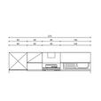 KÜCHENBLOCK 270 cm   in Weiß, Eichefarben  - Edelstahlfarben/Eichefarben, Basics, Holzwerkstoff/Metall (270cm) - Xora