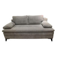 BOXSPRING SOFA siva  - siva/crna, Moderno, tekstil/metal (200/100/108cm) - Novel